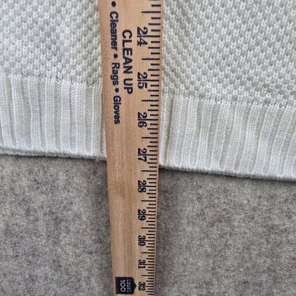 Loft Women’s Ivory Button-Side Knit Poncho Sweater XS/S Acrylic Turtleneck - Picture 7 of 8